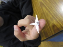ミニ折鶴の写真