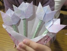 お花の折り紙の写真